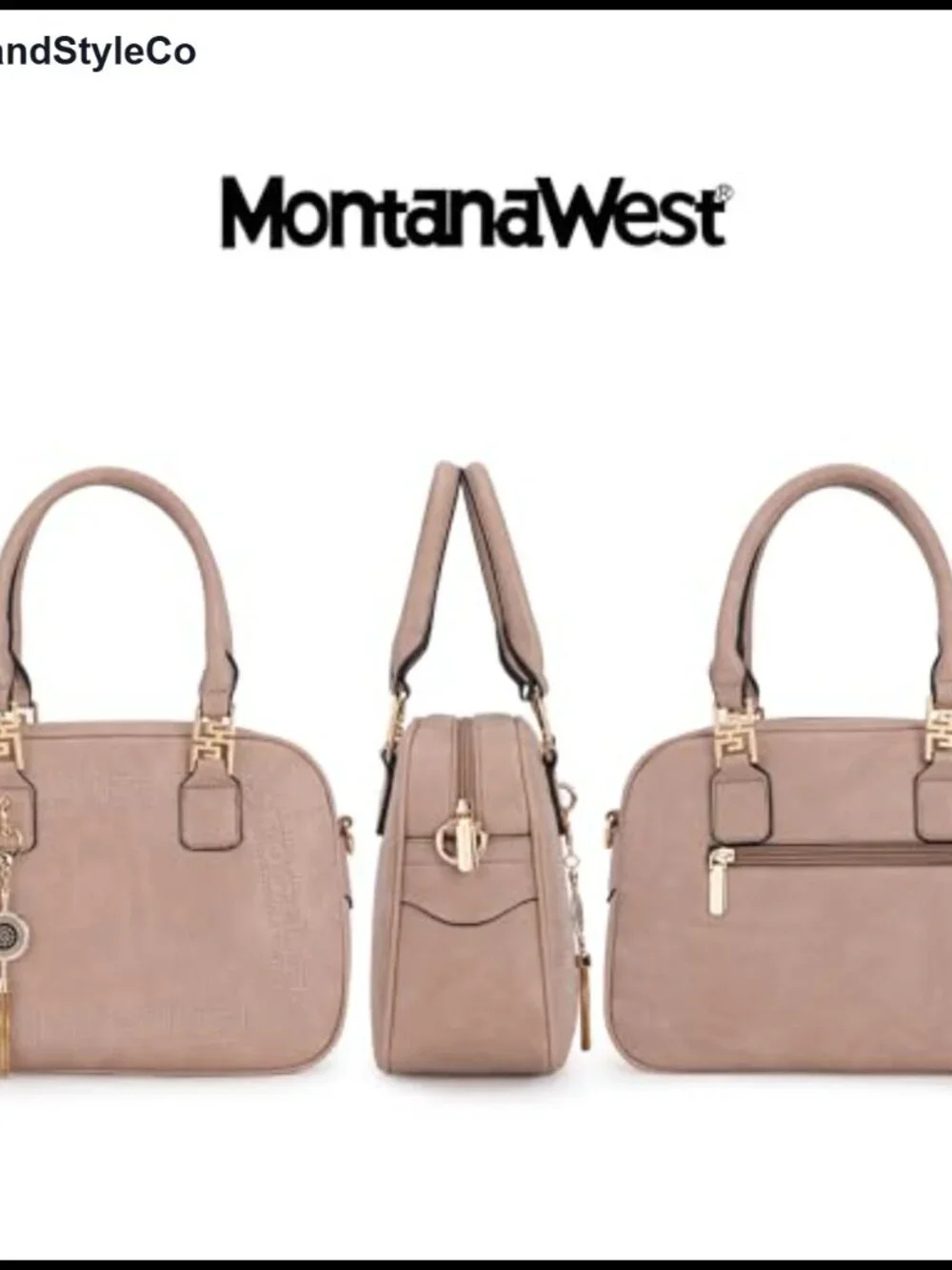 Faux Leather Satchel Crossbody Handbag with Detachable Strap, Greek Key Pattern